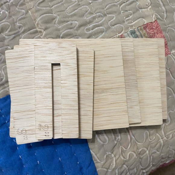 Wood hair bow templates with bullet fabric bundle - Picture 2 of 6